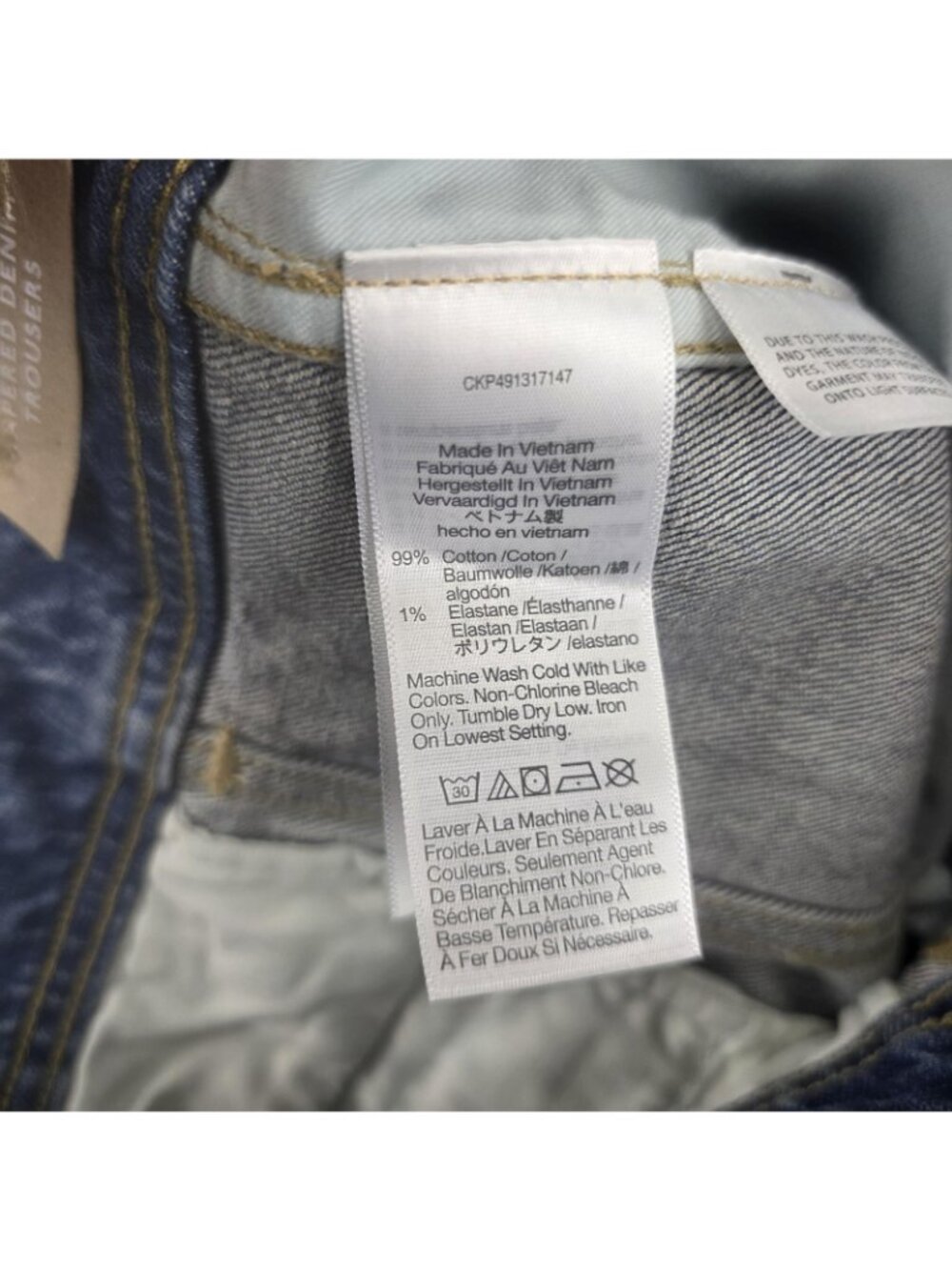Madewell Tapered Denim Trousers Womens 27 Blue High Rise Jeans NWT - Picture 5 of 9